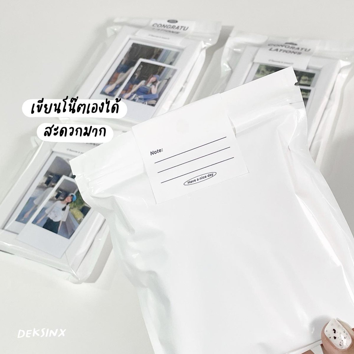 deksinx's tweet image. #แนะนำ 
Frame set สุดคุ้มม ✨
 จุใจ ในงบ 90.- 
สไตล์มิมิมอล 🤍

1 set 90.-
(สั่งซื้อ 5 set รับราคาพิเศษ)💖

สิ่งที่ได้รับในเซ็ต “frame set”
O กรอบรูปพร้อมภาพ ขนาด 3x4
O โพลาลอยด์ 1ใบ 
O ห่อแพ็คเกจสุดคลีน สไตล์มินิมอล
——————
#กรอบรูปของขวัญ #กรอบรูป #ของขวัญปัจฉิม  #ของขวัญ