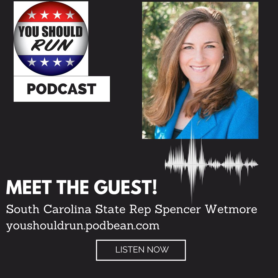 If it's Sunday, it's time to Meet the Guest! This week's You Should Run Podcast features South Carolina State Rep. Spencer Wetmore. We discuss protecting coastal communities, abortion rights, electing women to office, and more. Listen now at: youshouldrun.podbean.com/e/south-caroli…