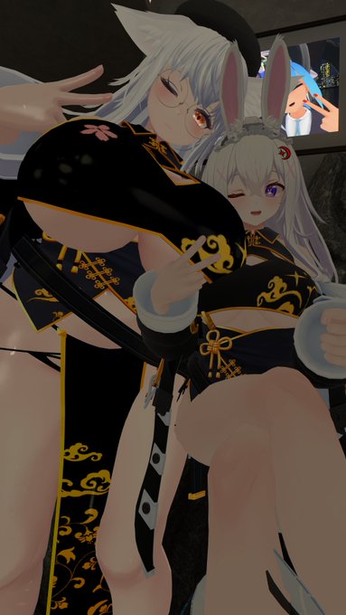 色々立派になった(意味深)しぐれっつぃさんと! 
じ衣装ながらボリュームの差がスゴイ 