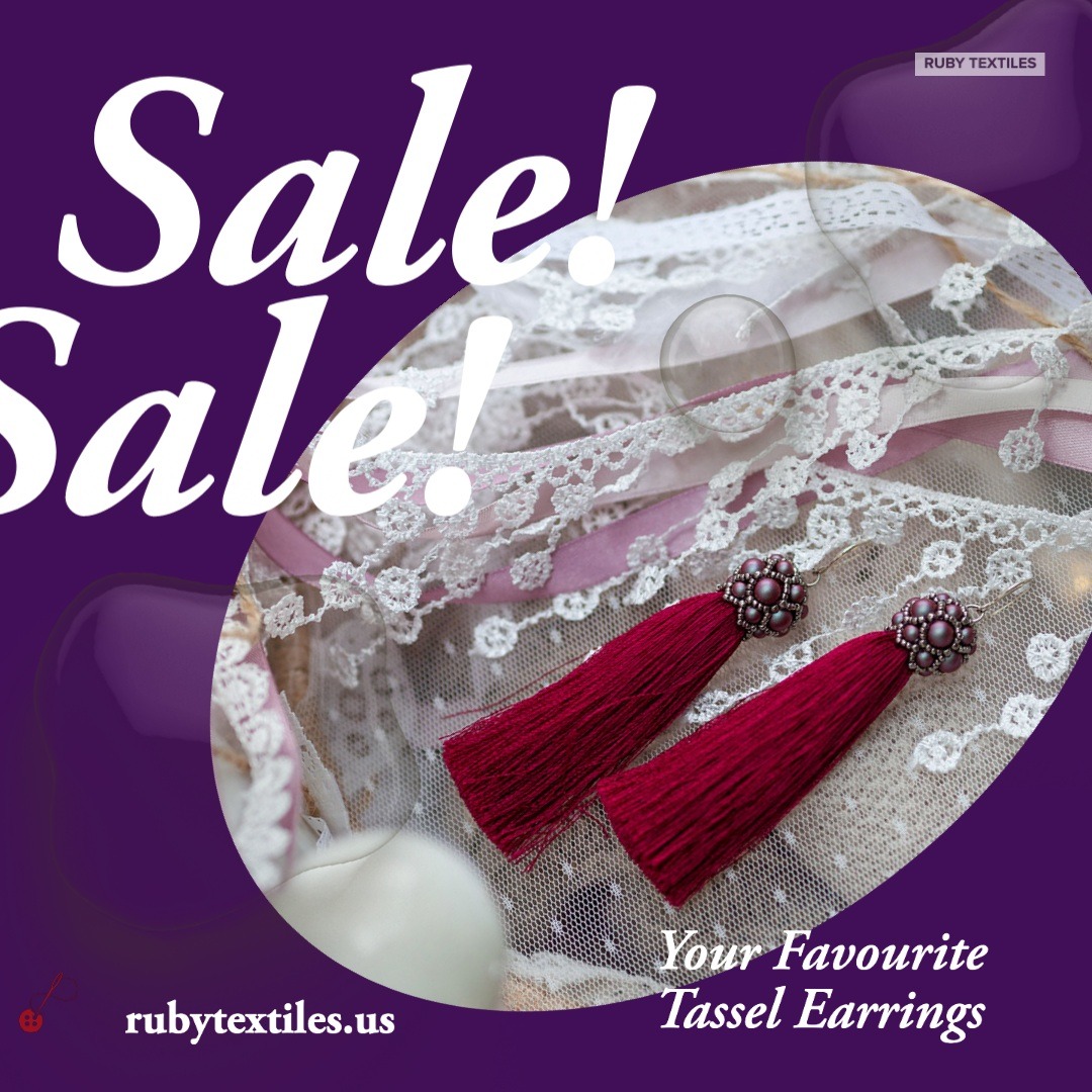 Upgrade your style with our elegant tassel earrings! Crafted from high-quality materials, these statement pieces are lightweight and comfortable to wear. Shop now and turn heads! 

#tasselearrings #jewelry #fashion #earrings #style #beauty #bohemian #classic #sf #rubytextilesusa