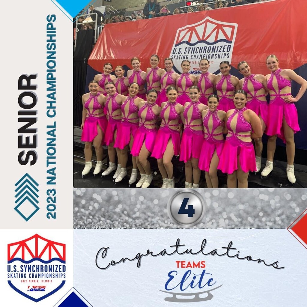 Congrats Teams Elite Senior on your pewter medals! We are so proud of you and all your hard work in your highly successful first season. 
#synchronizedskating #nbparks #nbparks #usfigureskating #synchroskating #ussynchrochamps #nbparks #teamselitesenior