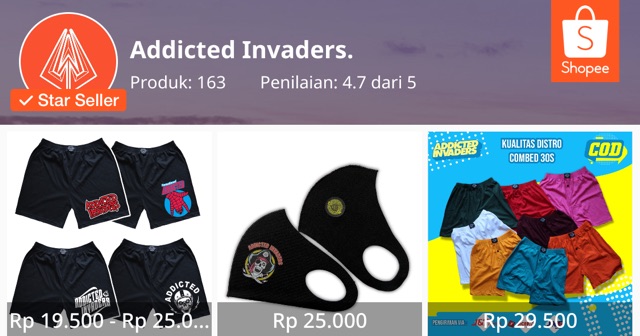 Kunjungi toko ini di Shopee! addicted_invaders: shope.ee/501tnNDCi9?sha… #ShopeeID