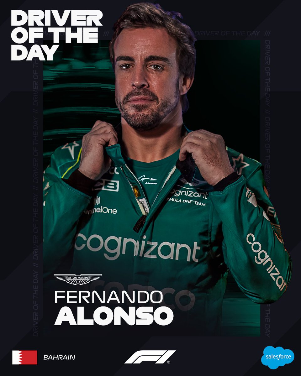 #F1DriverOfTheDay 

It could only be Fernando 🙌

#BahrainGP <a href="/salesforce/">Salesforce</a>