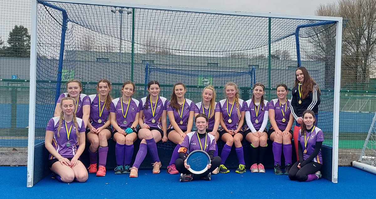 CowbridgeHockey's tweet photo. A massive well done to our U16s for winning the Plate competition today.  Super proud of this awesome bunch of girls who really epitomise the definition of the word 'team' @SWYHA1 @ThePencilCaseCo #harrisandbirt https://t.co/QvuB3KewQU