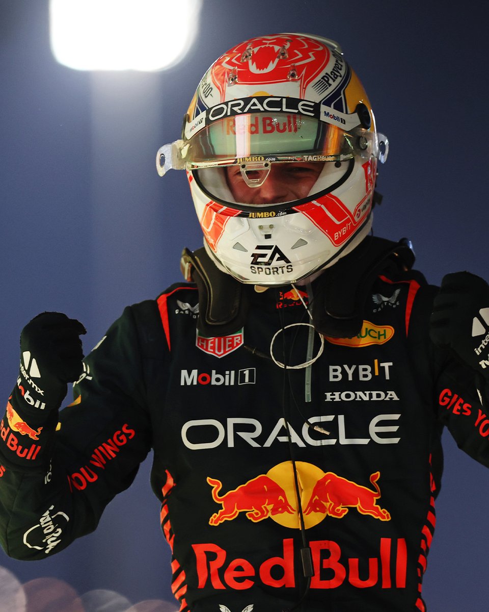 redbullracing's tweet image. That winning feeling is BACK!! 🦁🏆 #BahrainGP 🇧🇭