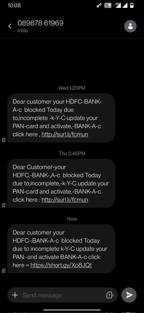 Sreenu_96's tweet photo. @HDFC_Bank Please look into this. Where do fraudsters find customers phone numbers @HDFC_Bank https://t.co/z0zxSPLE8N
