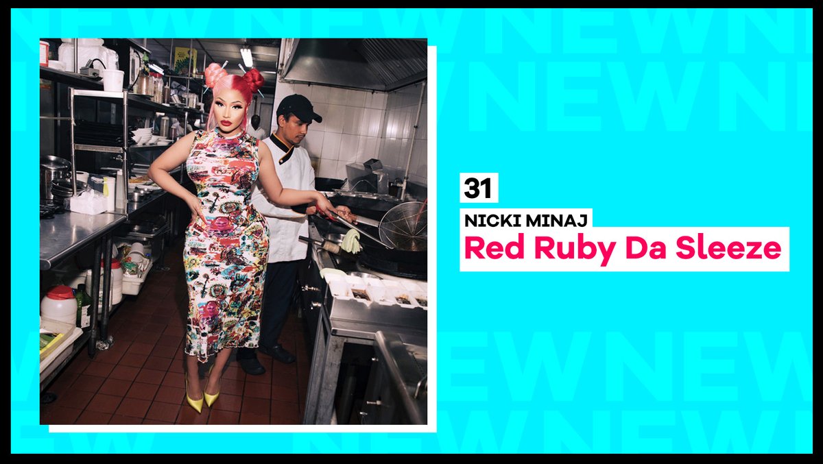 BigTop40's tweet photo. After just two days of release, @NICKIMINAJ is BACK with this absolute banger ❤️‍🔥

#RedRubyDaSleeze is new at Number 31 https://t.co/sjI8IzoktR