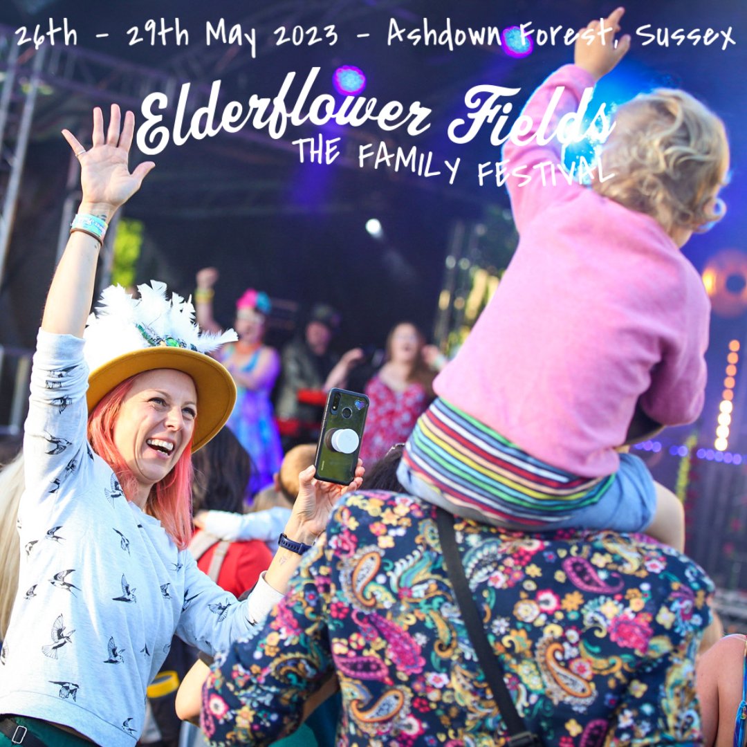 "The ideal first family festival"
Elderflower Fields is small, safe and spacious.
Escape to the Sussex countryside this May
🗓 26-29 May
📍 Ashdown Forest, Sussex south.elderflowerfields.co.uk