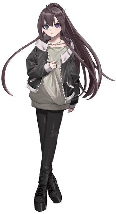 OCでいつもの風グラブル風ダンロン風ぷよぷよ風で絵柄よせ?の練習して遊んでた 