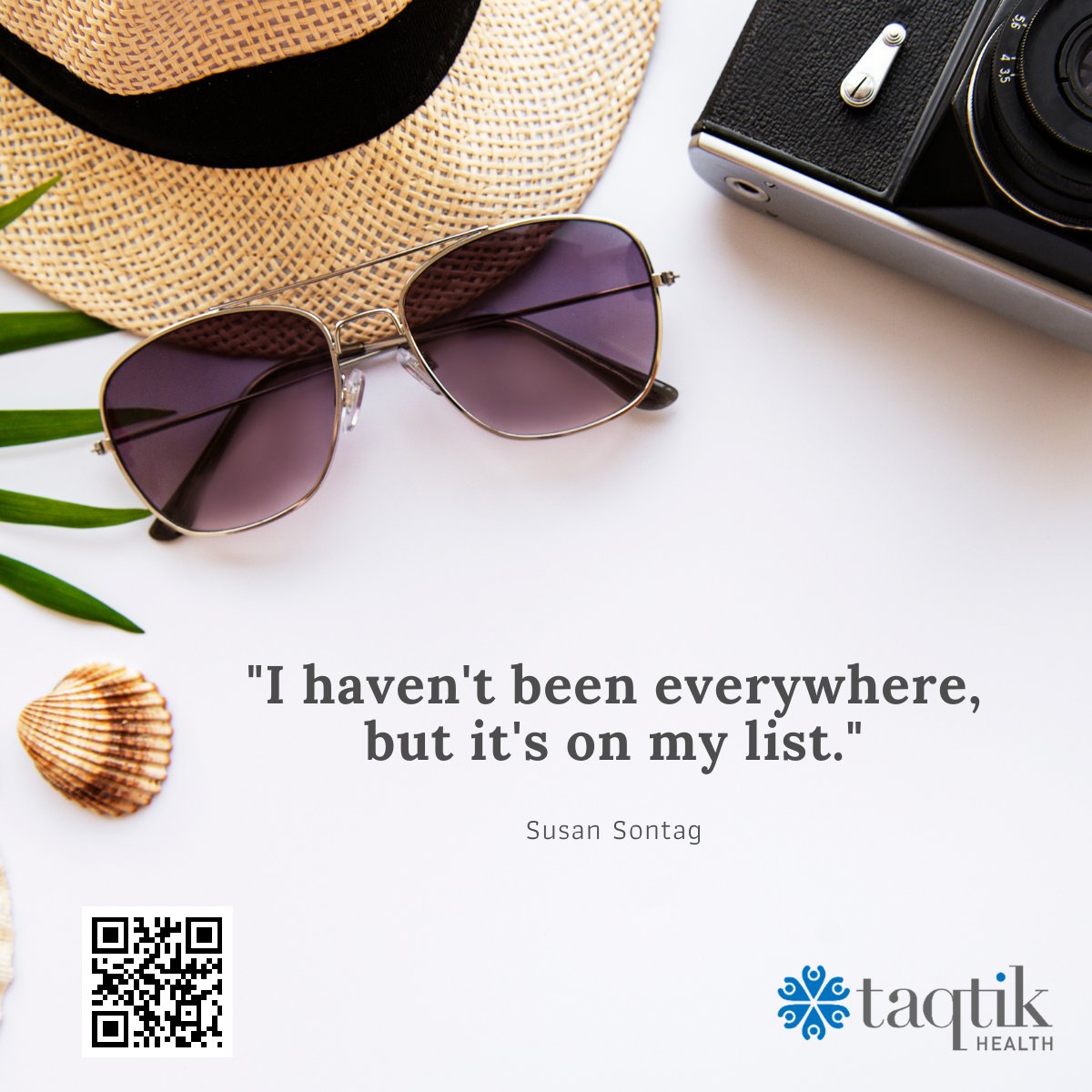 #RT @taqtikhealth: 👣'I haven't been everywhere, but it's on my list.' - Susan Sontag

#medicaltravel #medicaltourism #healthcare #healthtourism #health #plasticsurgery #medical  #healthcheck #healthprevention #fertility #travel  #wellness #wellnessto…