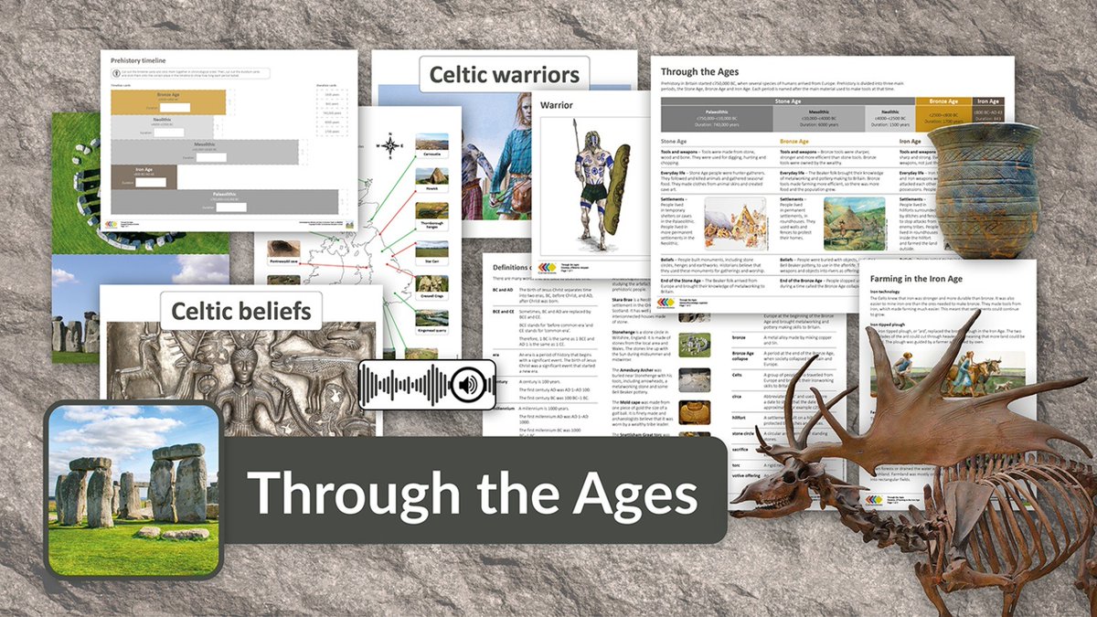 Cornerstonesedu's tweet photo. Through the Ages is a project for Year 3 that teaches children about British prehistory from the Stone Age to the Iron Age. Watch children develop their understanding of how ingenuity, invention and technological advancement caused lifestyle changes. #newproject #historyproject https://t.co/LoEX8dpi3h