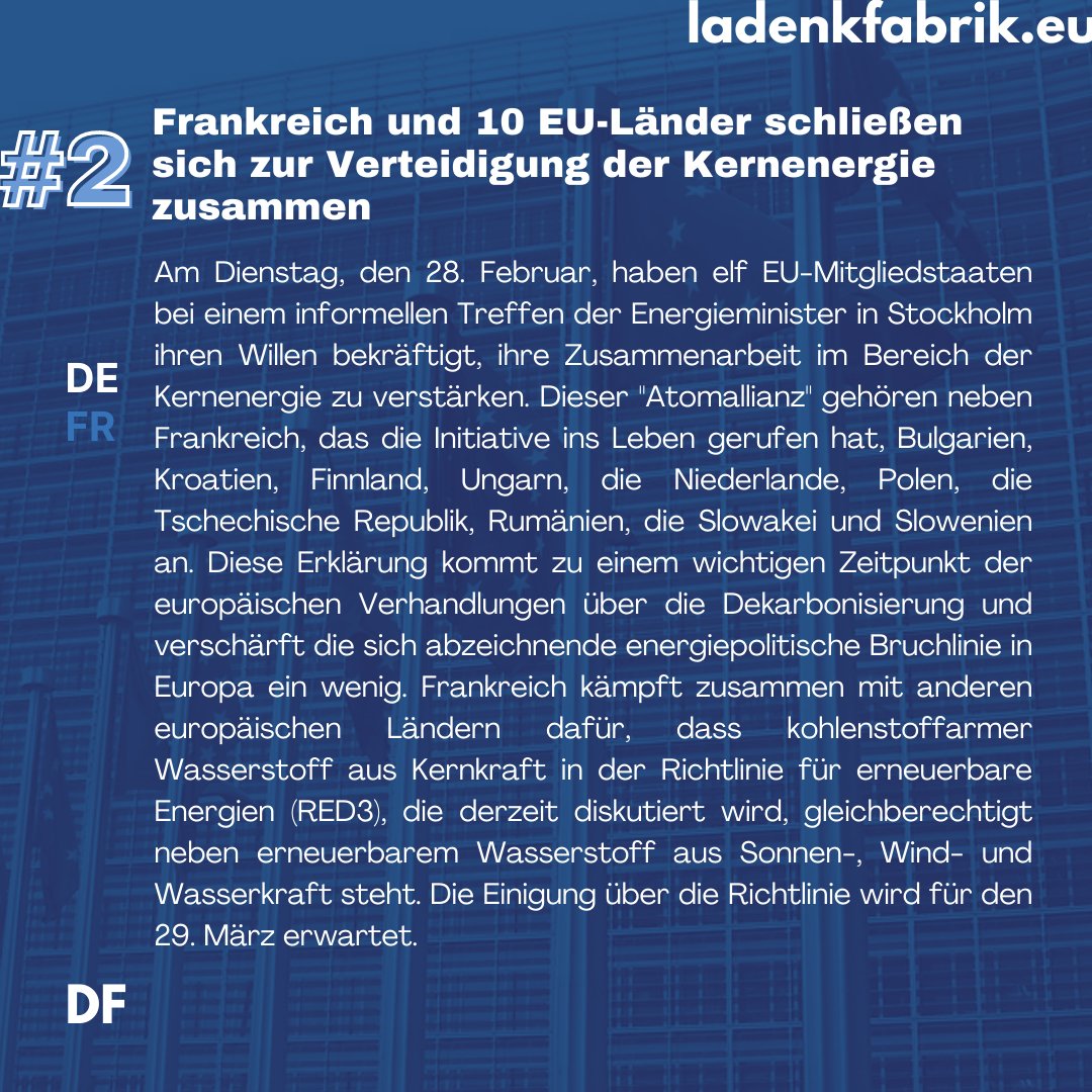 ladenkfabrik's tweet photo. 🇪🇺Eine Woche, drei EU-News. Sonntag ist EU-Tag: le #DimanchEU. Von Maïssane Mezgueldi https://t.co/RWRYJkSqfJ