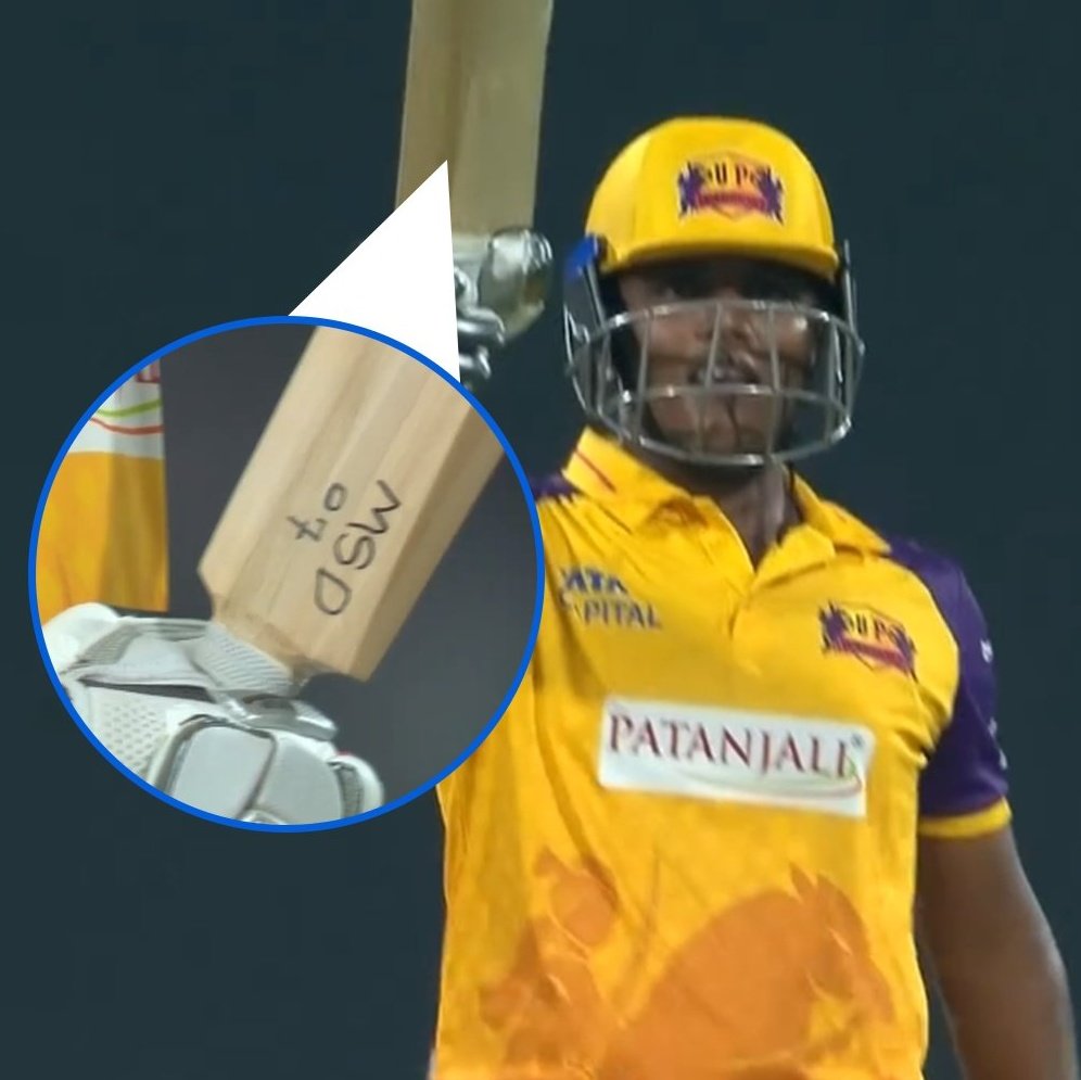 TrendsDhoni's tweet photo. Kiran Navgire wrote MS Dhoni's name on her bat before smashing a Half-Century in #WPL ❤️💥

@MSDhoni #MSDhoni #WhistlePodu https://t.co/ZgZlEC1lY1