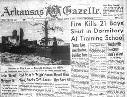 On March 5th, 1959, 69 African American boys, ages 13 to 17, were padlocked in their dormitory for the night at the Negro Boys Industrial School in Wrightsville. Around 4 a.m., a fire mysteriously ignited, forcing the boys to fight and claw their way out of the burning building.