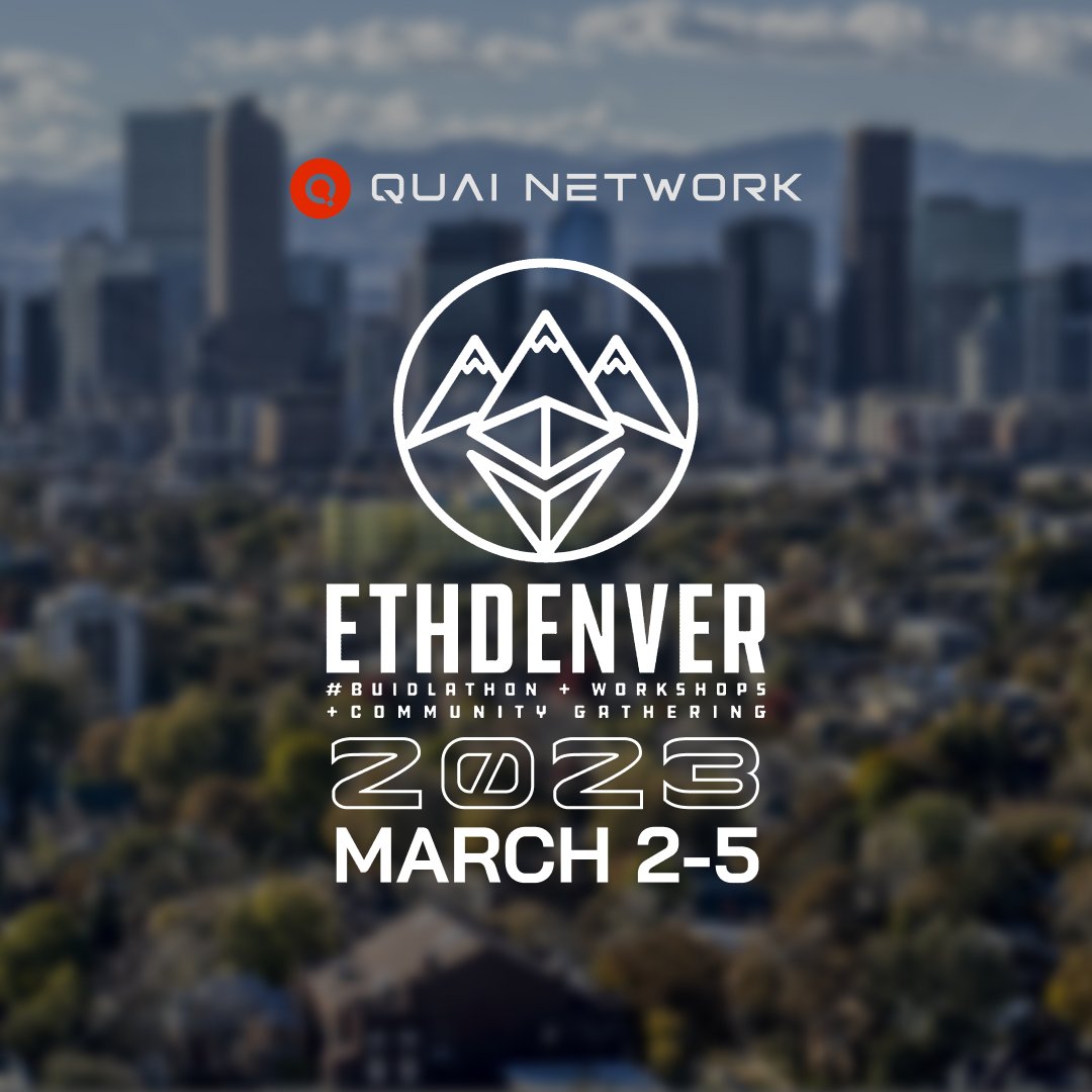 Thank you to <a href="/EthereumDenver/">ETHDenver 🏔🦬🦄</a> and everyone who showed up at the Quai booth and event!

We're looking forward to continuing to connect with the global #crypto community this year at #ETHParis, #Consensus2023, and more! 

Which events will you be at? 👇

#ETHDenver #QuaiDevs #Quai