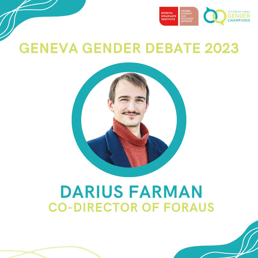 INTGenderChamps's tweet photo. There are three days left until the 2023 Geneva Gender Debate moderated by @DariusFarman, Co-Director of @foraus, a Swiss think tank on Foreign Policy. 

We look forward to seeing you on 8 March at 18:00 CET.

👉 Register to attend in-person or online
https://t.co/UN7wxgFJ75 https://t.co/tKBuzyctUi