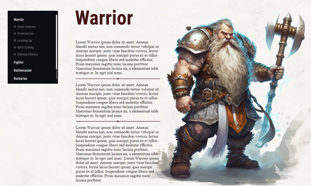 Holy shit, AI art is something else...
Here's the Warrior page, by the way.

Let me know if you wanna play with us!
callofheroesrpg.github.io

#dungeonsanddragons #rpg #tabletopgames #ttrpg #5e #dnd5e #onednd #ttrpgcommunity #gamenight