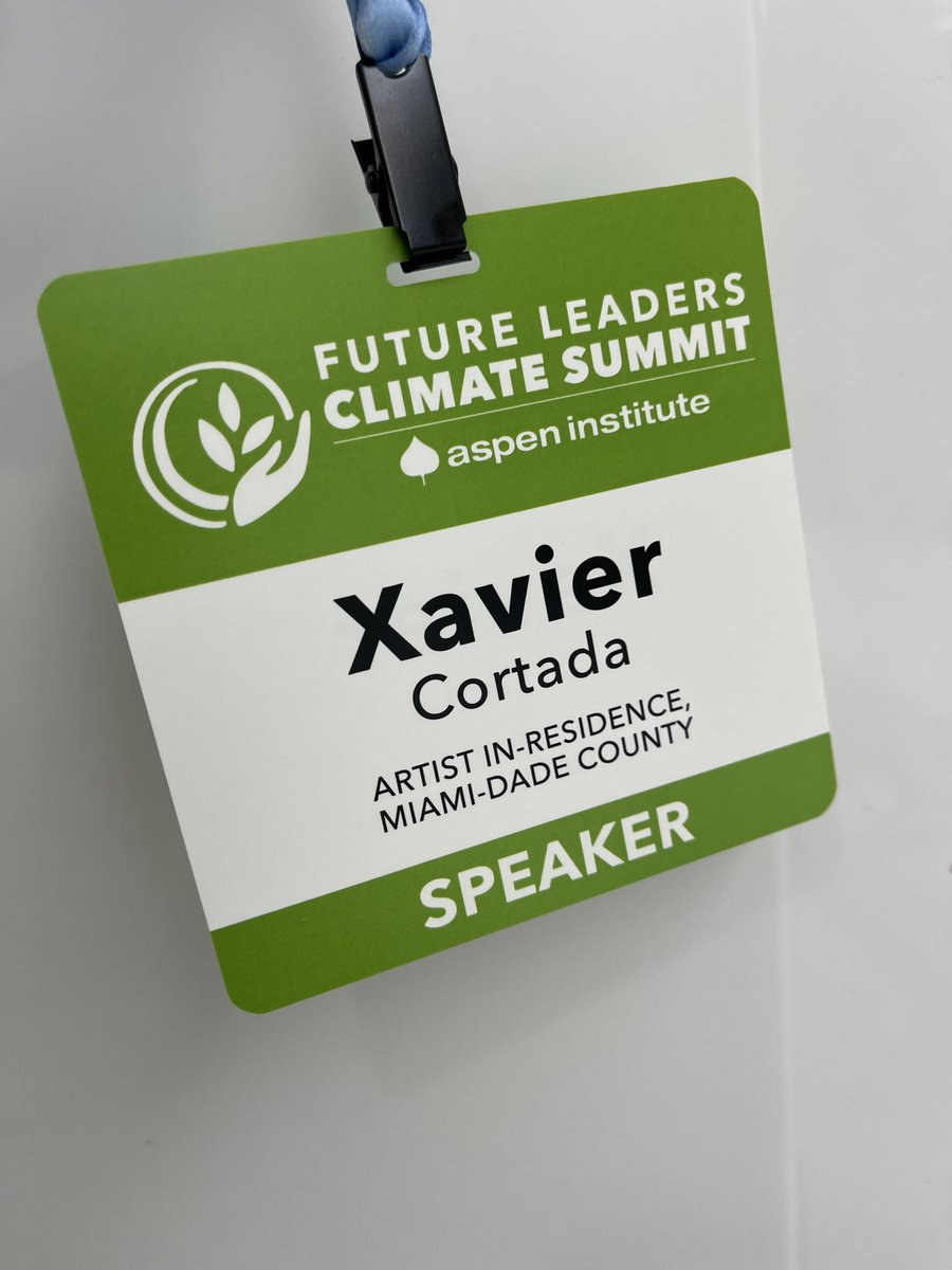 As we gear up for tomorrow’s start of Aspen Ideas: Climate (<a href="/aspenideas/">Aspen Ideas</a>), I had the absolute pleasure of speaking to 250 future climate leaders about “Art and Climate” alongside Adam Roberti (@adamroberti), executive director of the Xavier Cortada Foundation (@cortadafoundation).