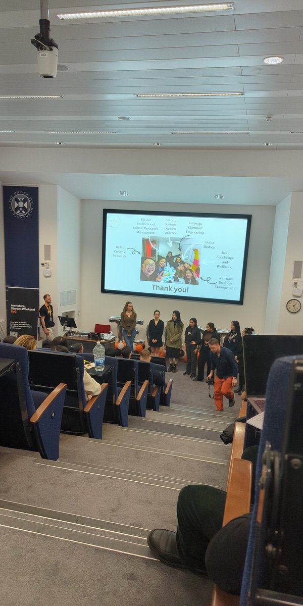 TeodoraMag's tweet photo. Love love love the ideas coming out of the first #techstars #startupweekend in #Scotland. Listened to teams pitching projects in #traveltech #sports #drinksindustry #climatechange and #wasteindustry. Awesome collaboration @uoebusiness @EIstudents @UoE_EFI @SchoolOfEng_UoE 👏 https://t.co/4CIGOVtdfH
