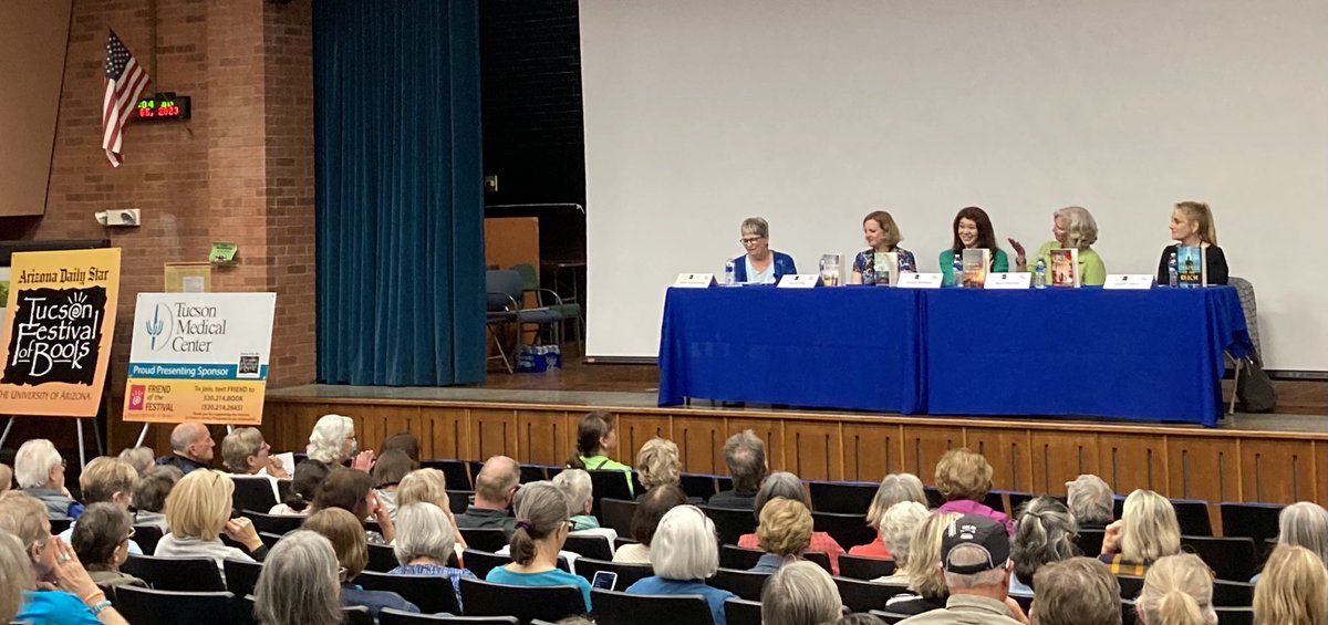 ⁦<a href="/TFOB/">Tucson Festival of Books</a>⁩ At the 10 am session. Resilience in War. #UofA