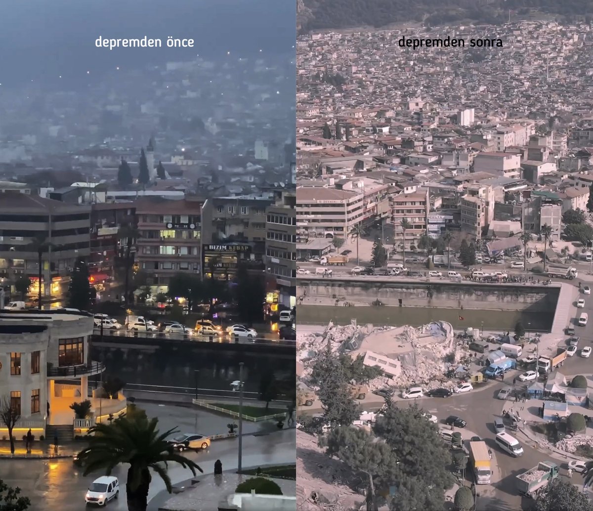 CinOuzhan's tweet photo. Hatay'ın afet öncesi renkli ve hayat dolu çehresinden geriye kurak ve ıssız bir seda kaldı. Yitip giden canları geri getiremeyiz ama tüm renklerimizi, tüm neşemizi geri alacağız! #Hatay https://t.co/w68QfcVwMT