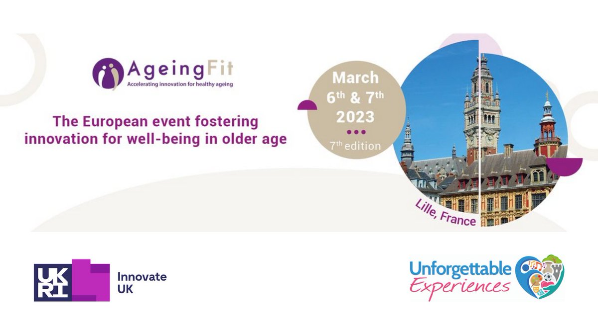 UnforgetExp's tweet image. Unforgettable Experiences are excited to share that we have been invited to @AgeingFit -#European conference dedicated to #innovation in #healthyageing to showcase how we support #adults with #cognitiveimpairments #brainhealth #mentalhealth #dementia #neurodiversity