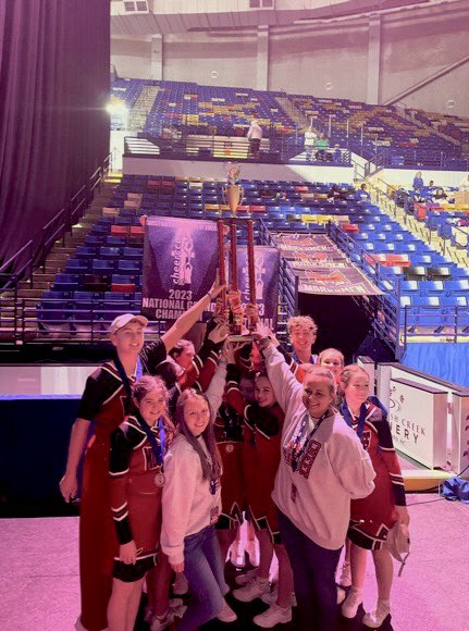 BGrummert's tweet photo. Last night at CCA Nationals…all our cheerleaders received a scholar award for their GPAs! 
NBCA received National Championship and Grand National Championship for the entire JV division!Our coach was awarded top 25 coaches in the nation! https://t.co/rGCUaUbHii
