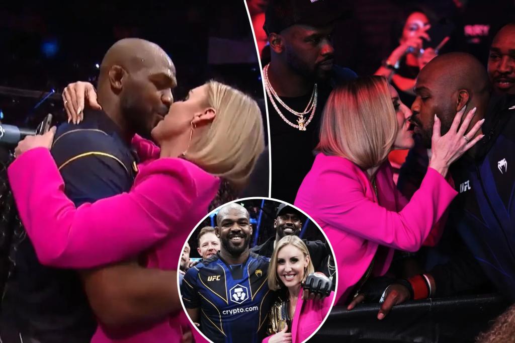 New York Post on Twitter "Jon Jones kisses fiancée Jessie at UFC 285