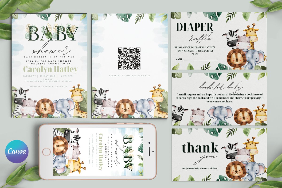 AbsoluteprettyC's tweet photo. Editable Greenery Safari Jungle Baby Shower Invitation set, Baby Shower invitation suite, Greenery Safari Animals Baby Shower template

#etsy #etsyshop #etsysellers #etsylove #babyshower  #babyshowerinvite #greenerybabyshower #girlbabyshower #boybabyshower #safaribabyshower https://t.co/jlaONSoxFL