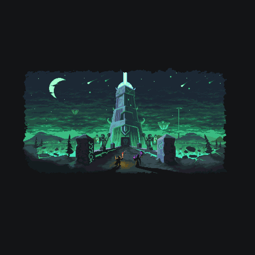 Windscr3wer's tweet photo. Intro illustration for Blackthorn winter, the upcoming co-op #pixelart game from Dercetech studio https://t.co/3lvSKlMbFz