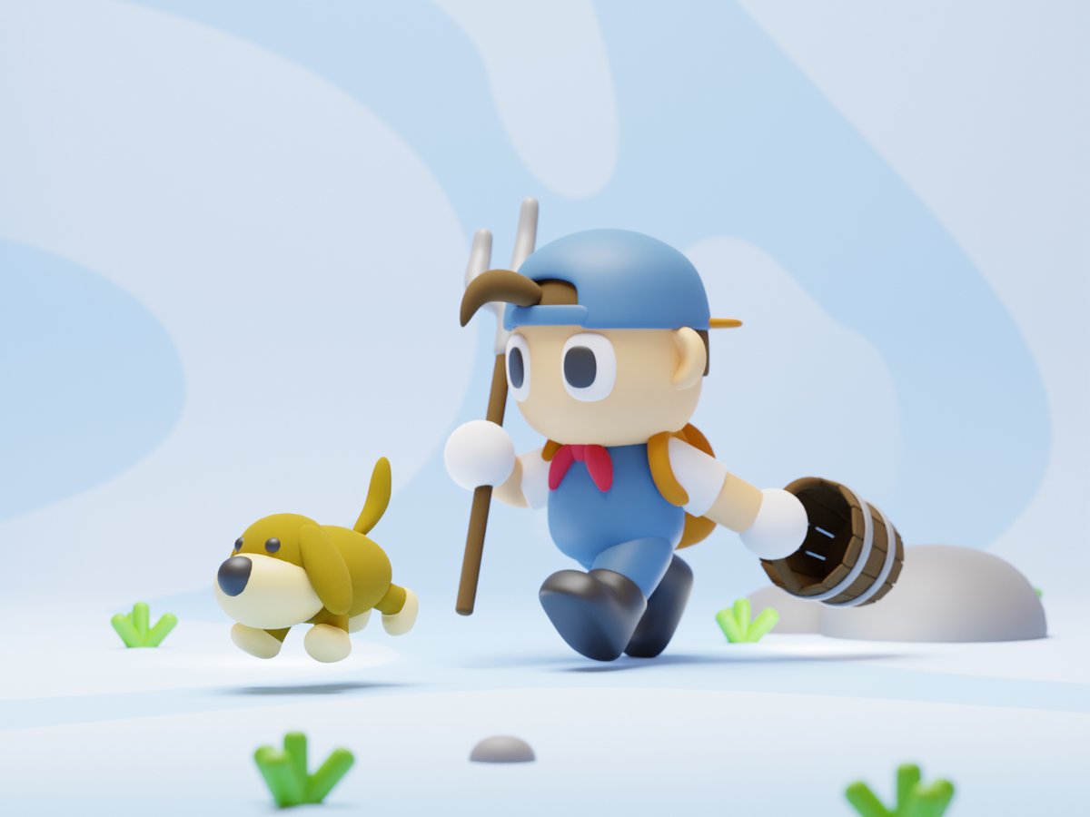 piyemus's tweet photo. Harvest Moon BTN Character #b3d #blender https://t.co/mFIWUj3gxl