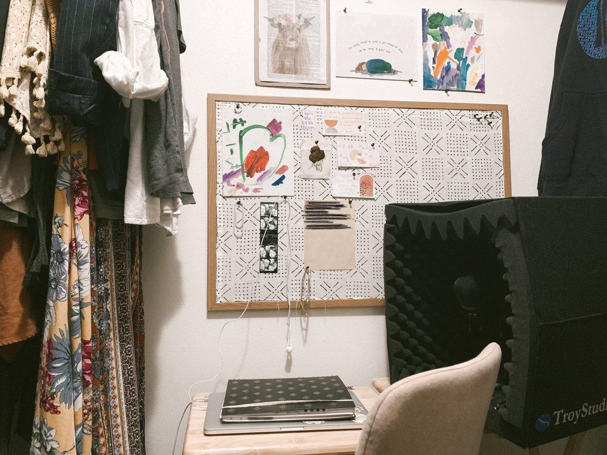 Where the #audiobook magic happens. My sweet, little, closet office. Cloffice? Offset? #audiobooknarrator