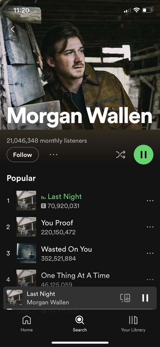 Kristalynda's tweet photo. “Morgan Wallen released 36 new songs this morning. Don’t call me I’m busy” 🔥 🎶 https://t.co/rkyiCL2gBd