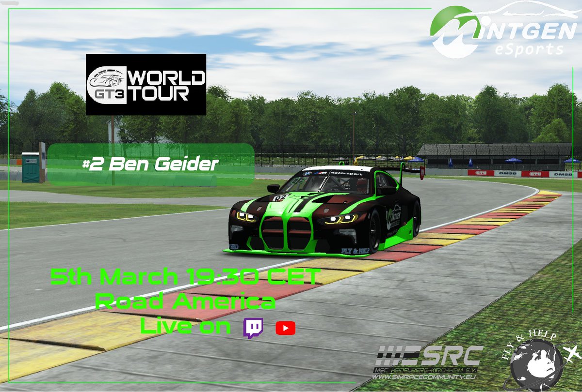 bengeider_'s tweet photo. With a new car we're starting in todays race at 19:30 CET 🔥

As I'm currently 4th in the championship I'll be starting with a extra weight of 30kg. I'll try to make the best out of it 🦾

📺: https://t.co/H1w0jec9qg https://t.co/v1IY2GWsUM
