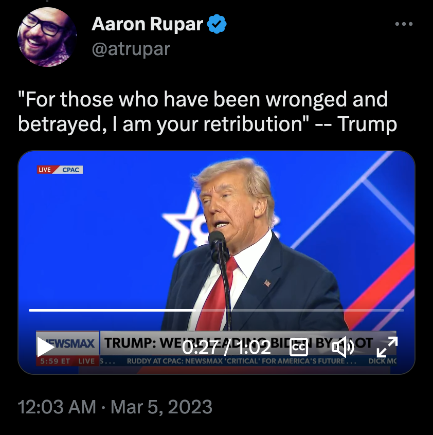 I AM YOUR RETRIBUTION!!! 

#PresidentSupervillain