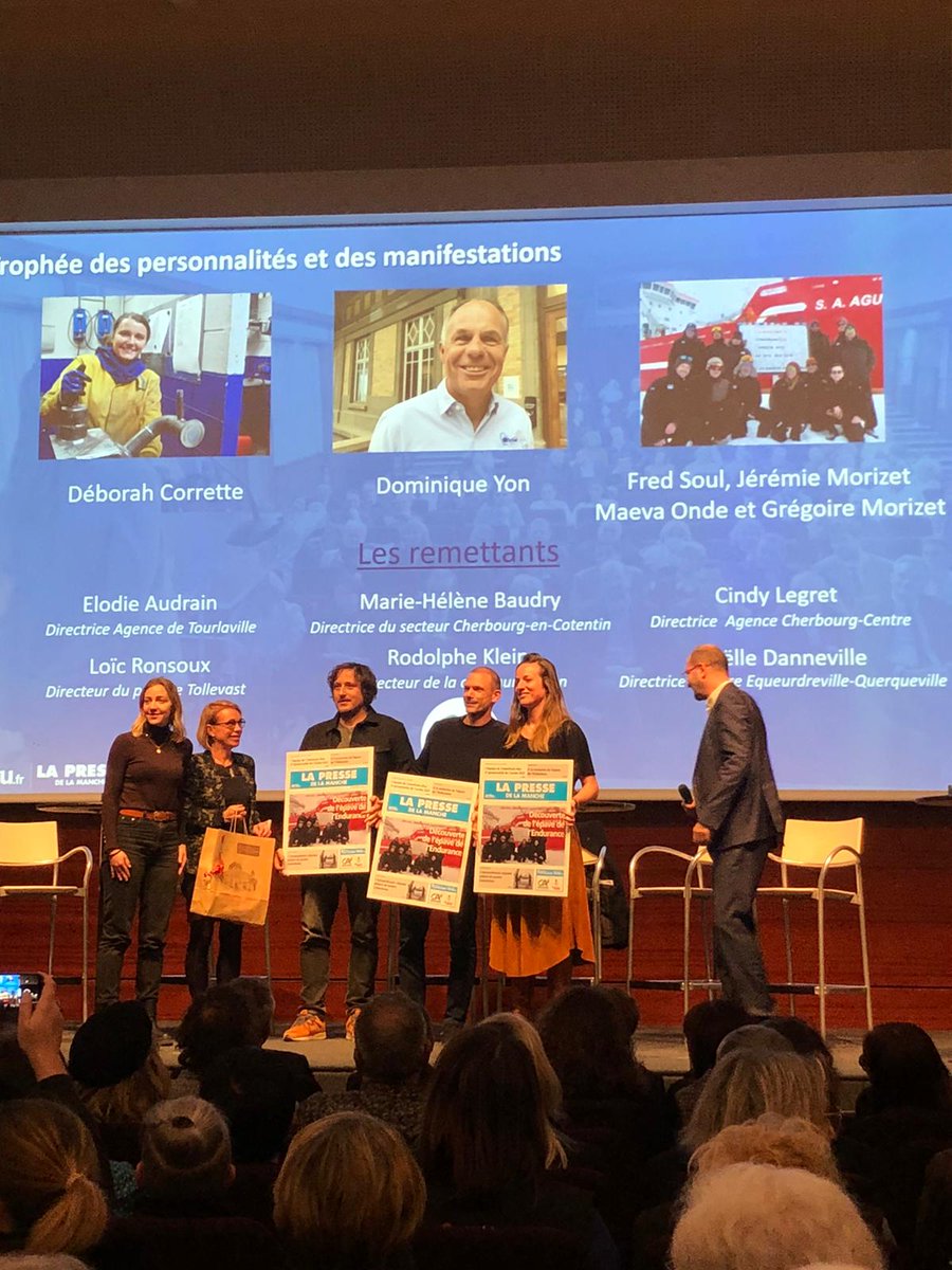 JeremieMorizet's tweet photo. Merci à @LaPresseManche et @Cite_de_la_Mer pour ce prix des personnalités de l'année que nous partageons avec toute l'équipe @Endurance_22. Sur les 18 de la 'Team Subsea': 11 Français🐓, 5 Normands🍏, 4 Manchots🐧et 7 Intechmeriens!
#Shackleton @leCotentin @LaManche50 #Intechmer https://t.co/cz7g2M99vT