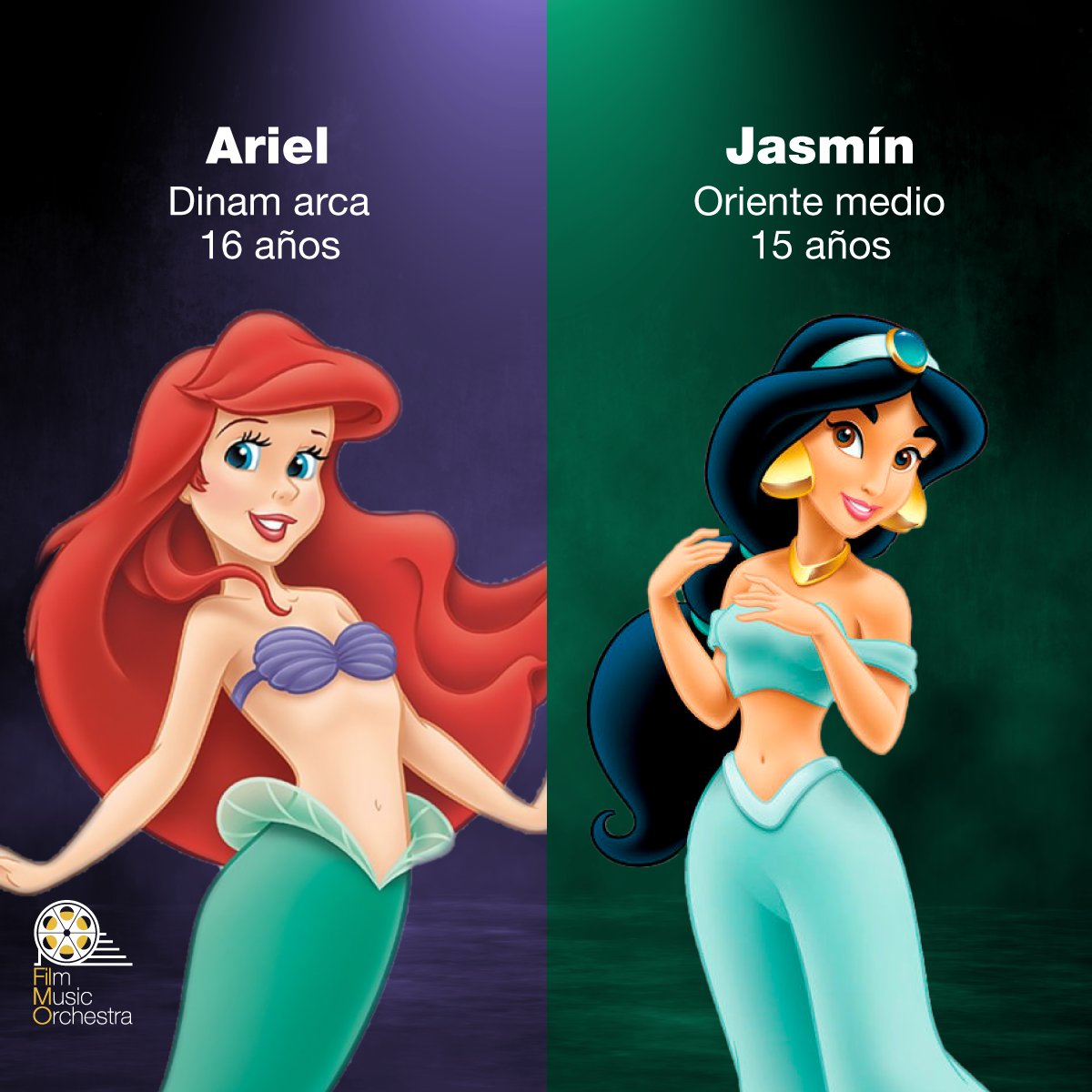 😜Las mejores curiosidades par ti, amante del cine.🎞️❤️
 . 
. 
. 
.
 #film #cinema #hollywood #movies #art #music #cine #bogotá #colombia #orchestra #filmo #filmmusicorchestra #soundtrack #princesas #princesasdisney #blancanieves #cenicienta #aurora #bella #Pocahontas #ariel