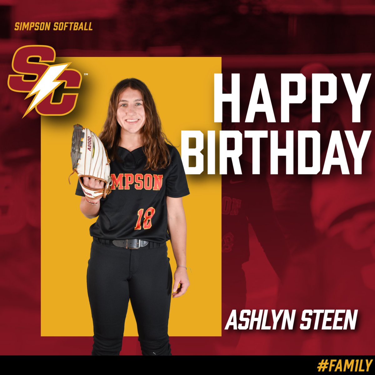 SCStormSoftball's tweet photo. Happy Birthday Ash!! 🥳 
Have a great day celebrating YOU 🎂 
#RollStorm #FAM1LY https://t.co/0BXDNuPT95