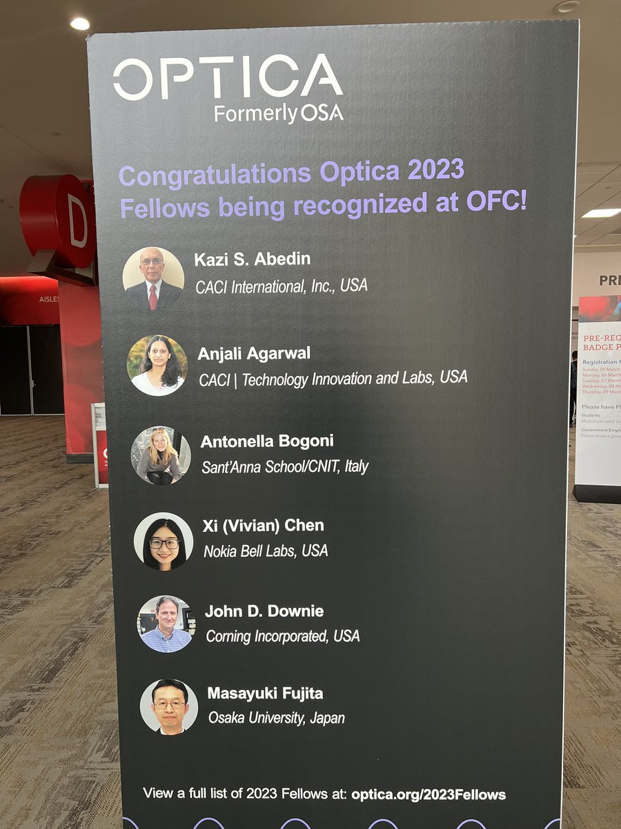 Congrats to our Xi Vivian Chen ! #OPTICA 2023 #OFC2023

<a href="/BellLabs/">Bell Labs</a> <a href="/OpticaWorldwide/">Optica</a>