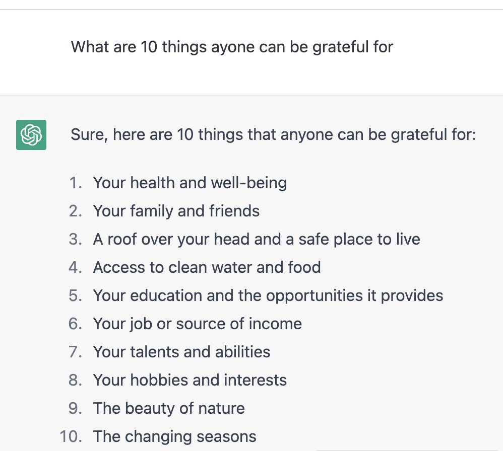 trader_koala's tweet photo. Gratitude will change your life.

If ChatGPT can do it, so can you. https://t.co/FcWxYi9843