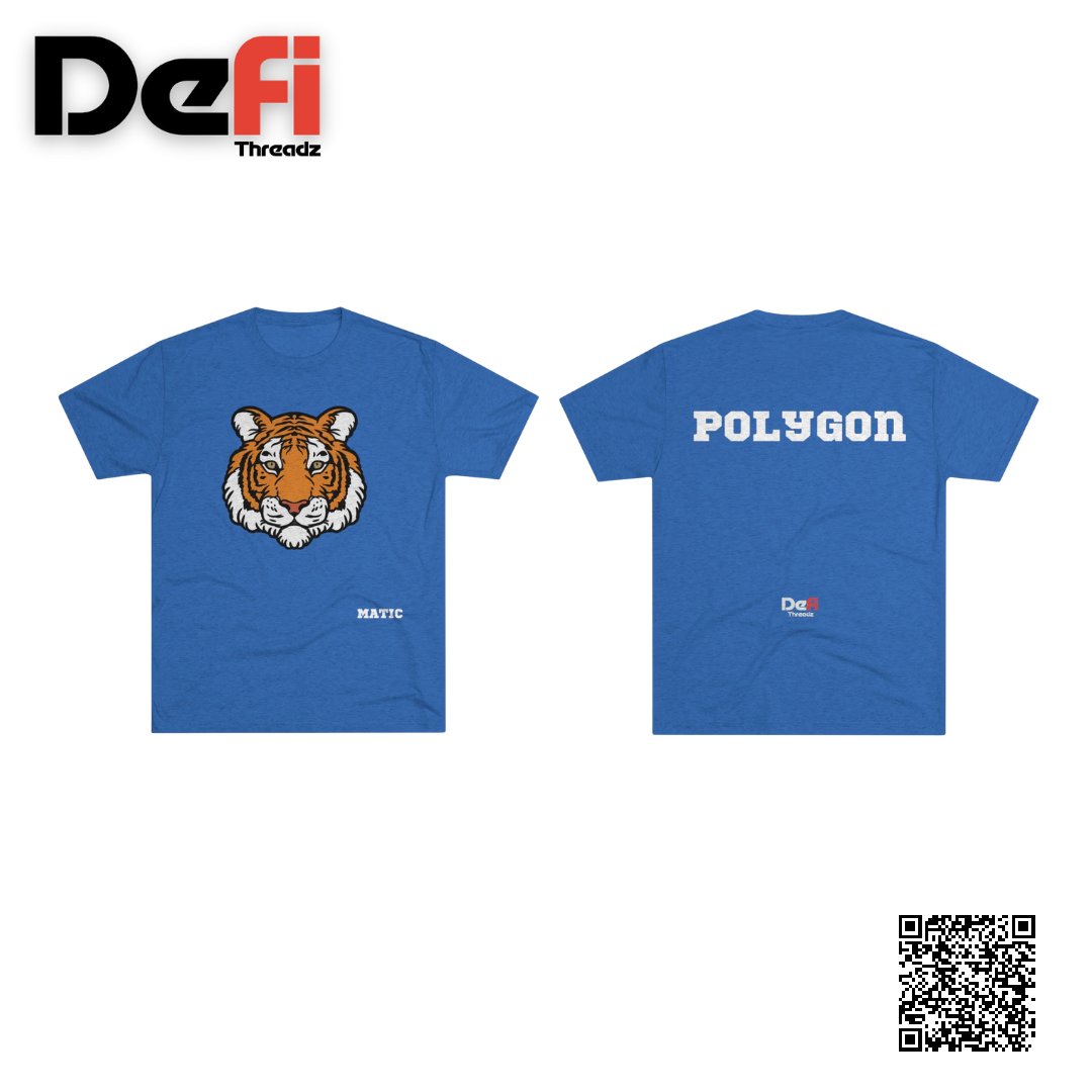 DeFiThreadz's tweet photo. Vintage Polygon Matic Tee. @DeFiThreadz "Roar with style in the Vintage Polygon Matic Tiger Tee from @defithreadz ! Made for the bold and fearless crypto warriors out there. Get yours now! #Polygon #Matic #CryptoFashion #VintageStyle #DefiThreadz" https://t.co/Sv8w5bDPFj