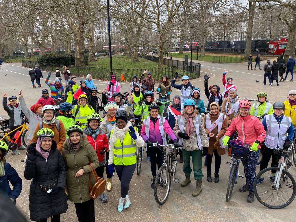 MariamCycles's tweet photo. We started back in 2016 as a small group of women going for a bike ride. Initiated by the awesome @AxtellCarolyn and look where we are now! Oxford, Manchester, Cambridge and 7 London groups. So blessed to be part of @JoyRidersUK https://t.co/NAeRLVLZIX