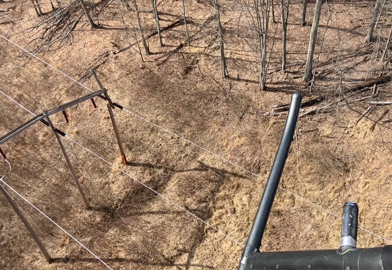 ReporterHannah's tweet image. Here's an aerial view of Friday night's storm damage in West Virginia. @MonPowerWV crews have been working all weekend to restore power to more than 35,000 customers that were affected. 
A REMINDER-- stay away from downed power lines as they could be live and dangerous!