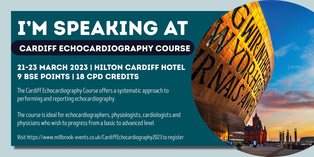 Nav Masani (@navmasani) on Twitter photo Hear my talks on improving your echo studies and reporting at the Cardiff Echocardiography Course, which takes place on 21-23 March at Hilton Cardiff Hotel.
Register through <a href="/MillbrookMed/">Millbrook Medical Conferences</a> to join me: millbrook-events.co.uk/CardiffEchocar…
#CardiffEcho Hear my talks on improving your echo studies and reporting at the Cardiff Echocardiography Course, which takes place on 21-23 March at Hilton Cardiff Hotel.
Register through <a href="/MillbrookMed/">Millbrook Medical Conferences</a> to join me: millbrook-events.co.uk/CardiffEchocar…
#CardiffEcho