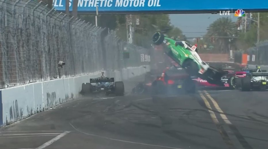 MsportXtra's tweet image. #Indycar #GPStPete OUCH !!! Hope he's okay. #MsportXtra