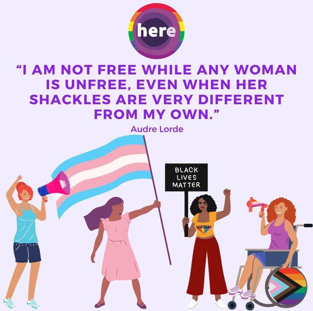 'I am not free while any woman is unfree, even when her shackles are very different from my own.' 
Audre Lorde #LWithTheT #BWithTheT #IWD2023 #IWDNI23 #BLM #DisabilityRights