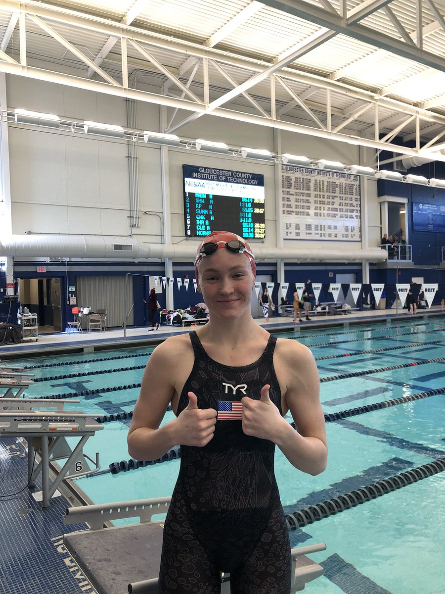 RVRHS_Athletics's tweet photo. Lindi Worrell capped off her Red Devil swimming career with a fast day of swimming at the New Jersey Meet of Champions.

100 Free: 51.77 (5th place overall)

100 Breast 1:04.84 (6th place overall)

Congratulations on a great high school career! U of Cinn is getting a great one! https://t.co/gUY0c09cun