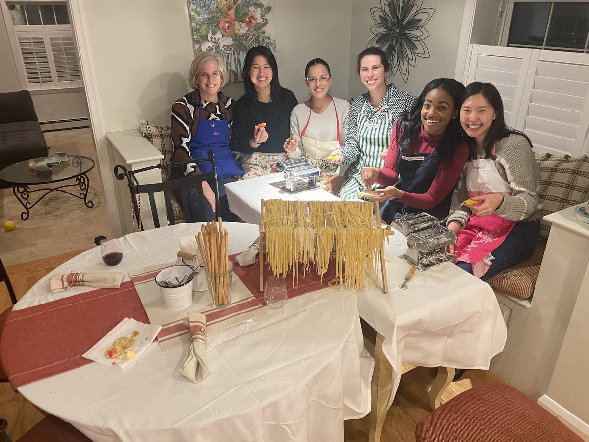 Had an amazing evening making pasta from scratch with @hopkinssurgery interns! Nothing beats good food, good company, and making memories together. #Womeninsurgery #FoodieNight #HomemadePasta 🍝❤️️