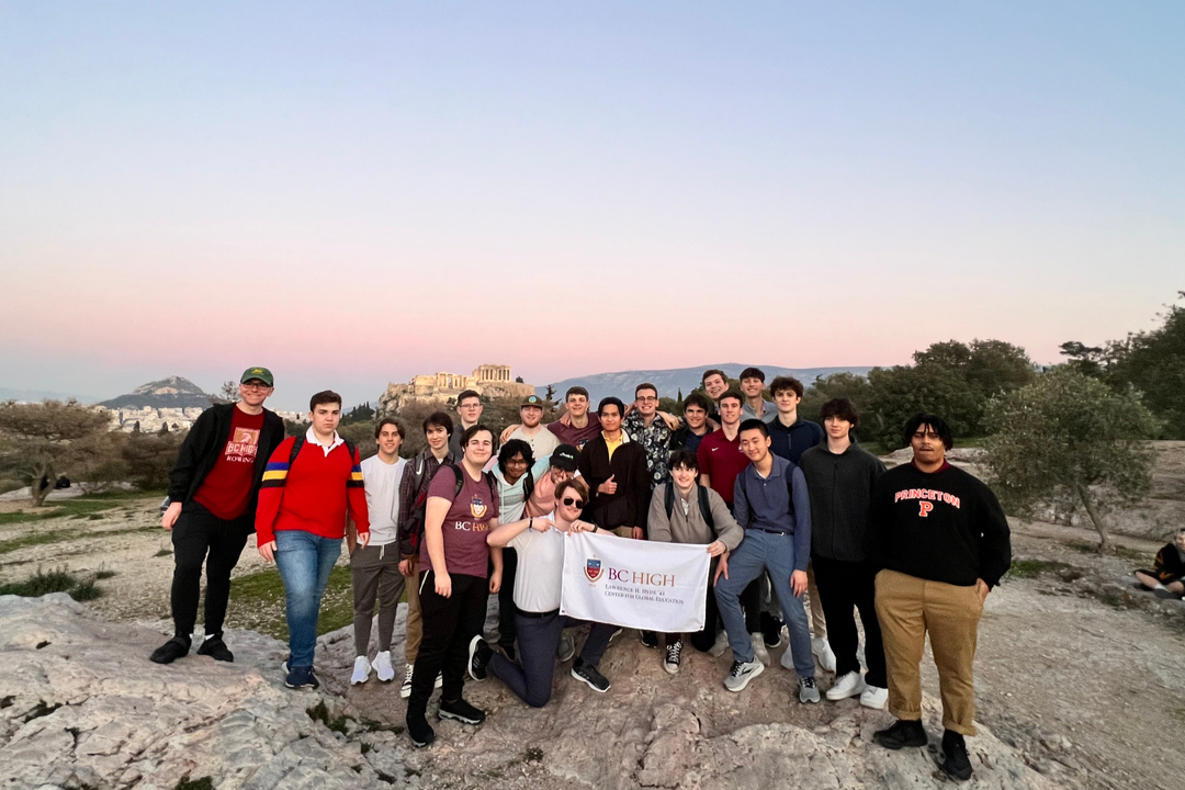 BCHigh's tweet image. Our #BCHigh Classics students took a trip to Greece with the Hyde Center for Global Education over break to explore and create memories they'll remember forever 🦅