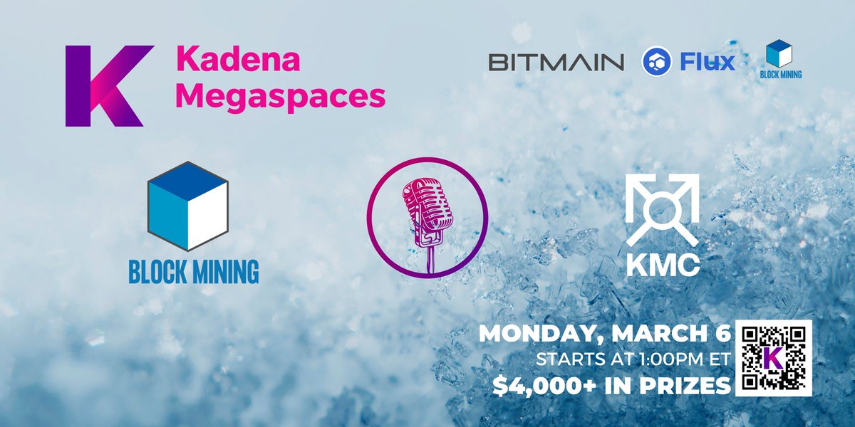 CryptoMinerHub_'s tweet image. Huge @Kadena_io Twitter space tomorrow with over $4,000 in prizes 🤯🤯🤯

We're giving away 100 $KDA and a #KMC sweatshirt during the space!

Follow @BlockMiningUSA, retweet &amp;amp; reply to this tweet for a chance to win!

See you tomorrow at the space! 👇👇👇